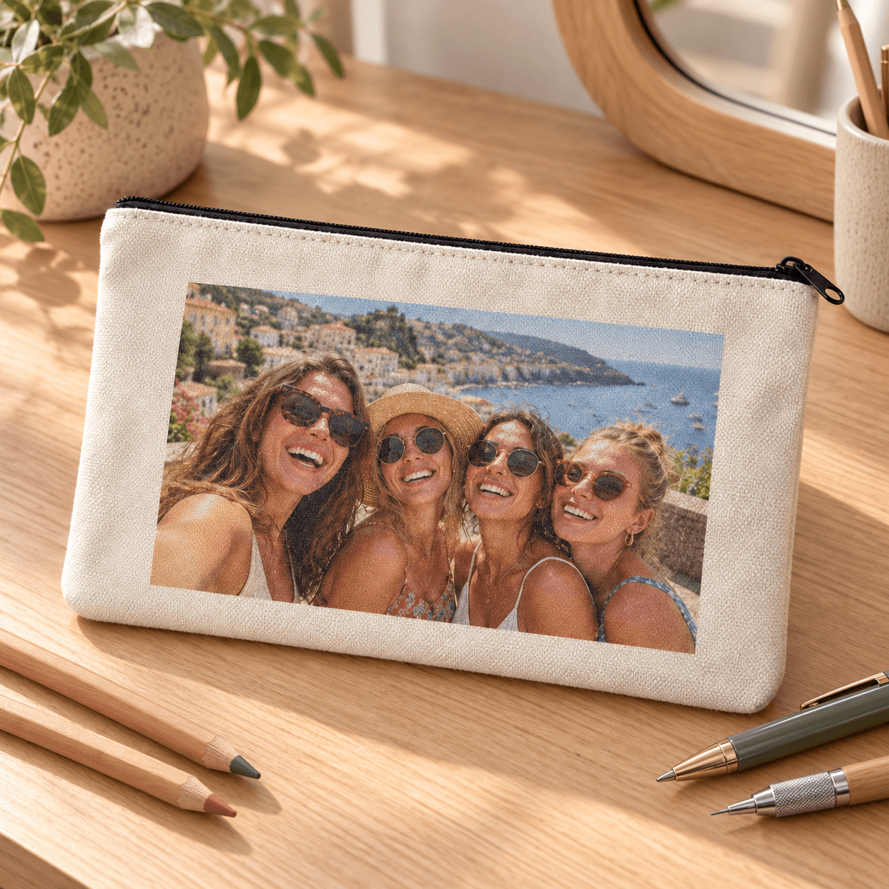 Personalised Photo Pencil and Makeup Pouch 12x20 cm