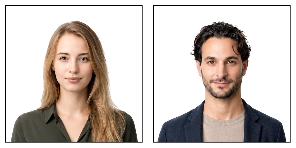 Passport photo example